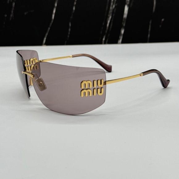 NEW SMU 54Y 5AK06I MIU MIU GOLD BROWN MU54YS 5AK06I WOMEN MU 54YS SUNGLASSES main image 7